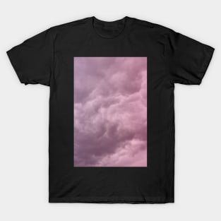 Pink and Purple Cloudy Sky Photography T-Shirt